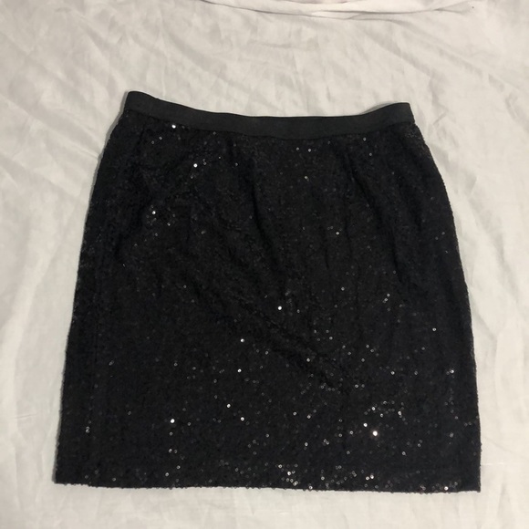 Nue Options Black Vintage Sequin Mini Skirt Womens Size SP - Picture 7 of 7